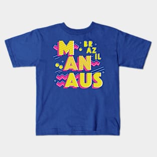 Retro 90s Manaus, Brazil Kids T-Shirt